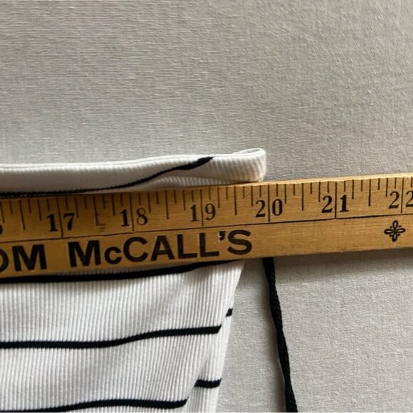 NWT Brunette the Label  Ribbed Stripped Tube Strapless Maxi Dress Sz M/L - Picture 10 of 10